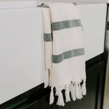 Turkish Cotton Hand Towel |  Black Stripes