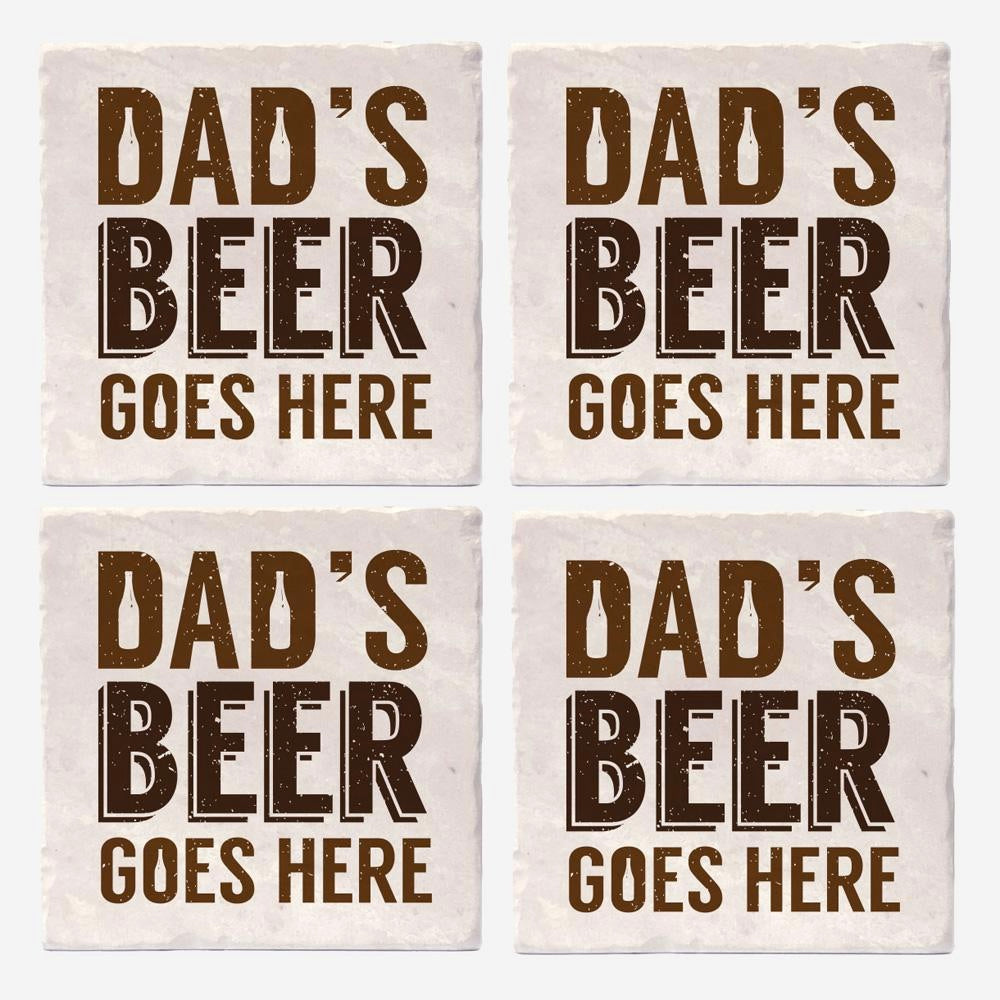 Dad s Beer Coasters Set of 4 The Pear Co