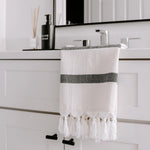 Turkish Cotton Hand Towel |  Black Stripes