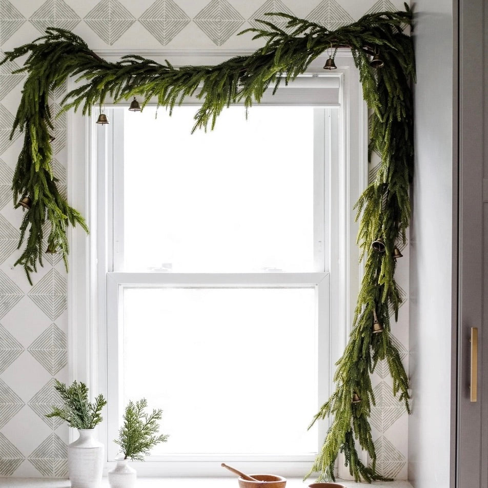 Real Touch Faux Norfolk Garland | 8ft