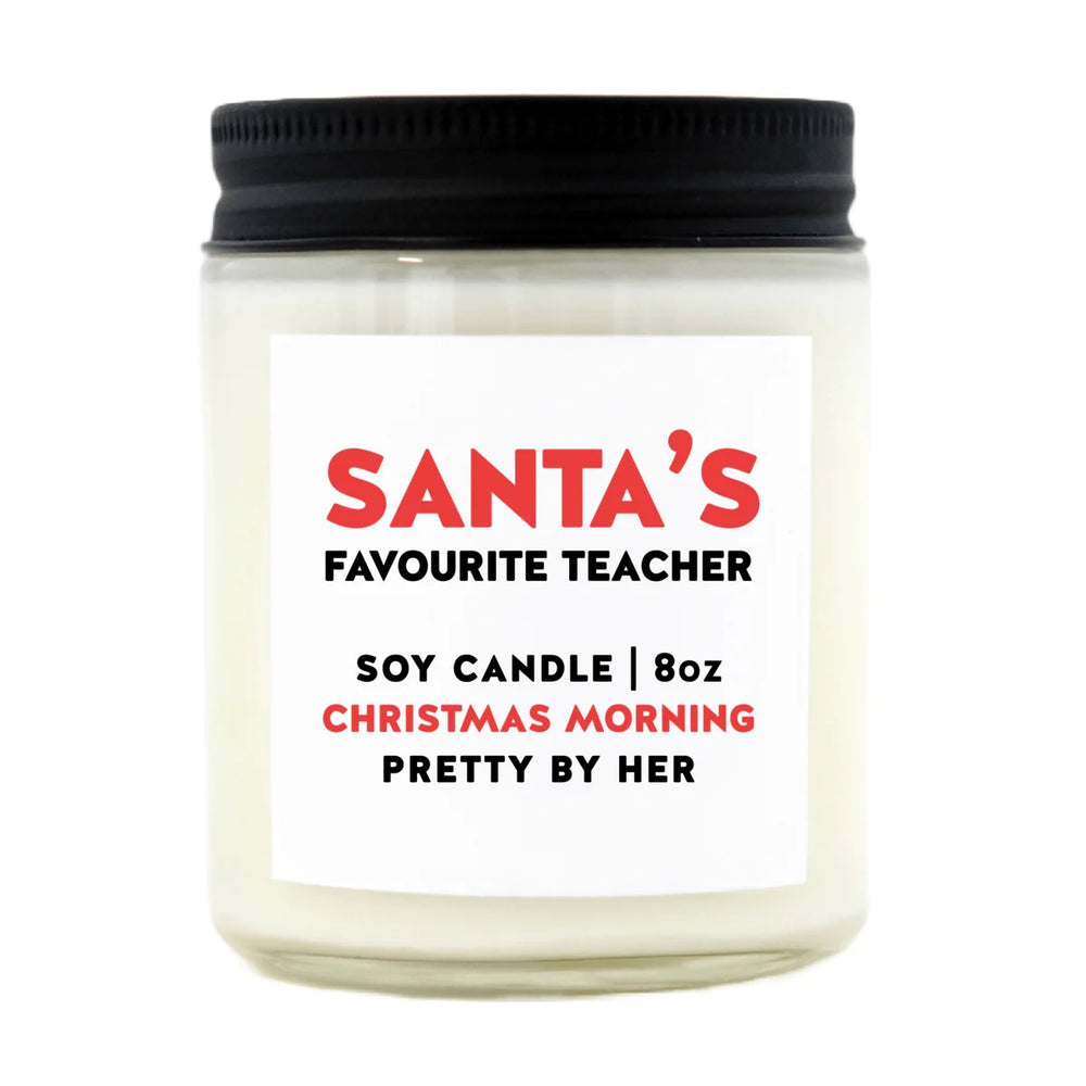 Santa's Favourite Teacher Candle | Berry + Evergreen