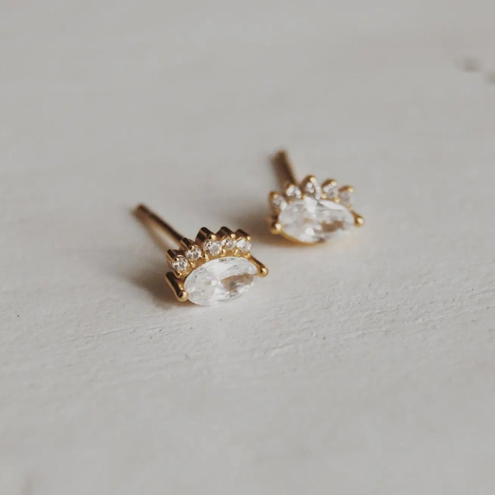 Oval Dianna Stud Earrings