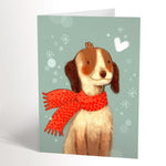 "Dog With Scarf" Christmas Card