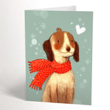 "Dog With Scarf" Christmas Card