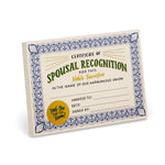 Spousal Recognition Certificate Notepad