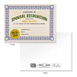 Spousal Recognition Certificate Notepad