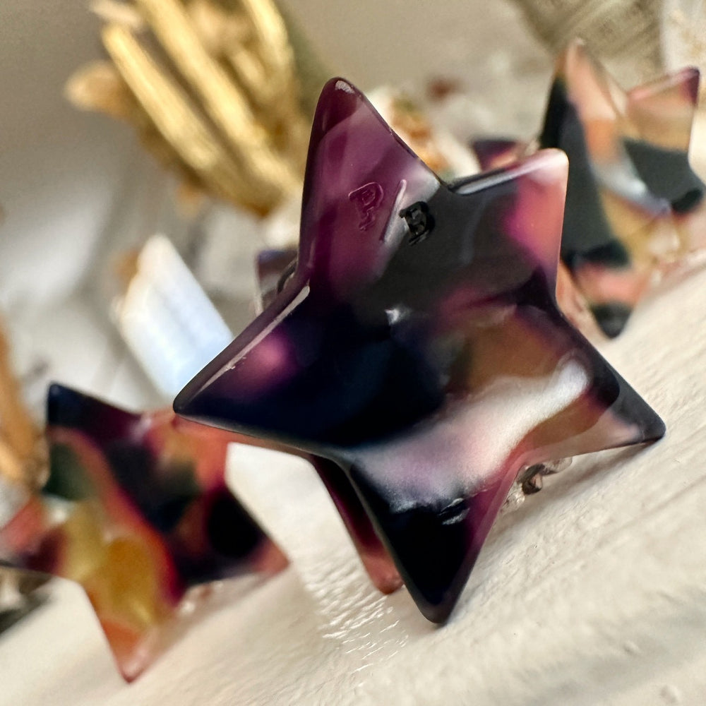 "Nebula" Mini Star Acetate Hair Claw