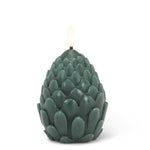 Pinecone LED Candle | Forest Green