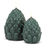 Pinecone LED Candle | Forest Green