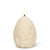 Pinecone LED Candle | Cream