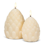 Pinecone LED Candle | Cream