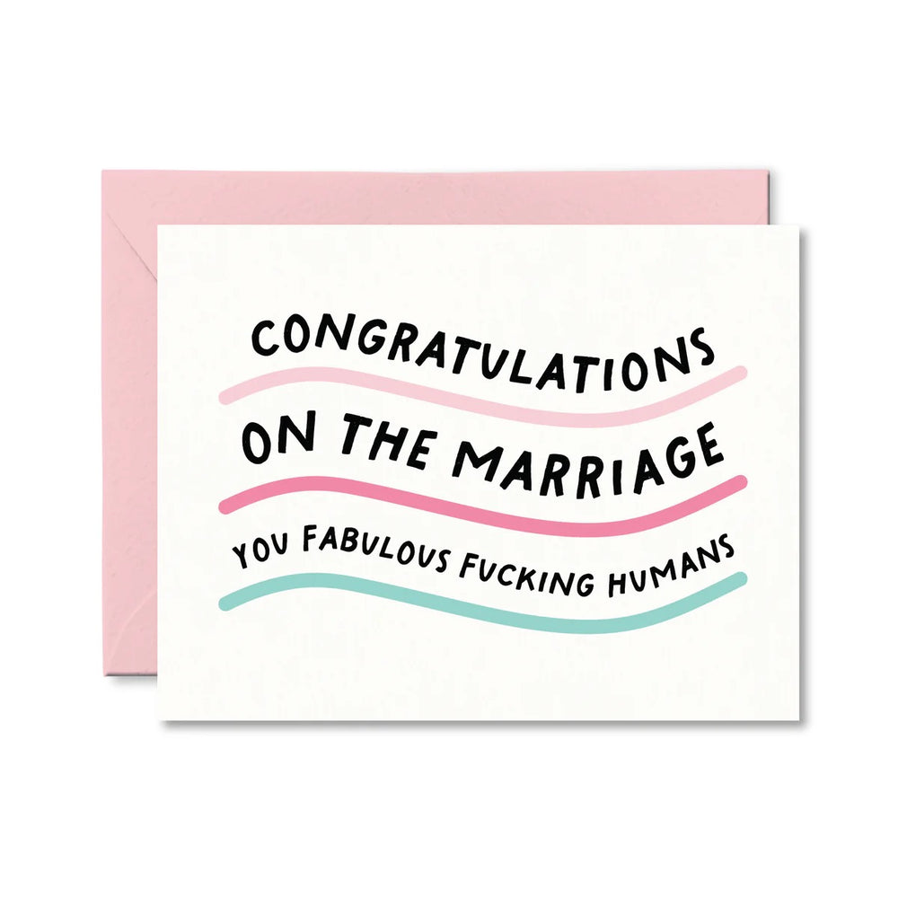 Fabulous Fucking Humans Wedding Card