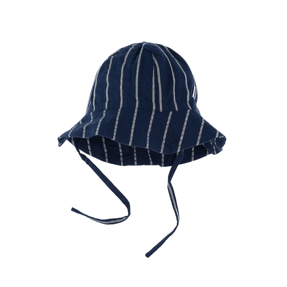 Dress Blue Striped Woven Hat